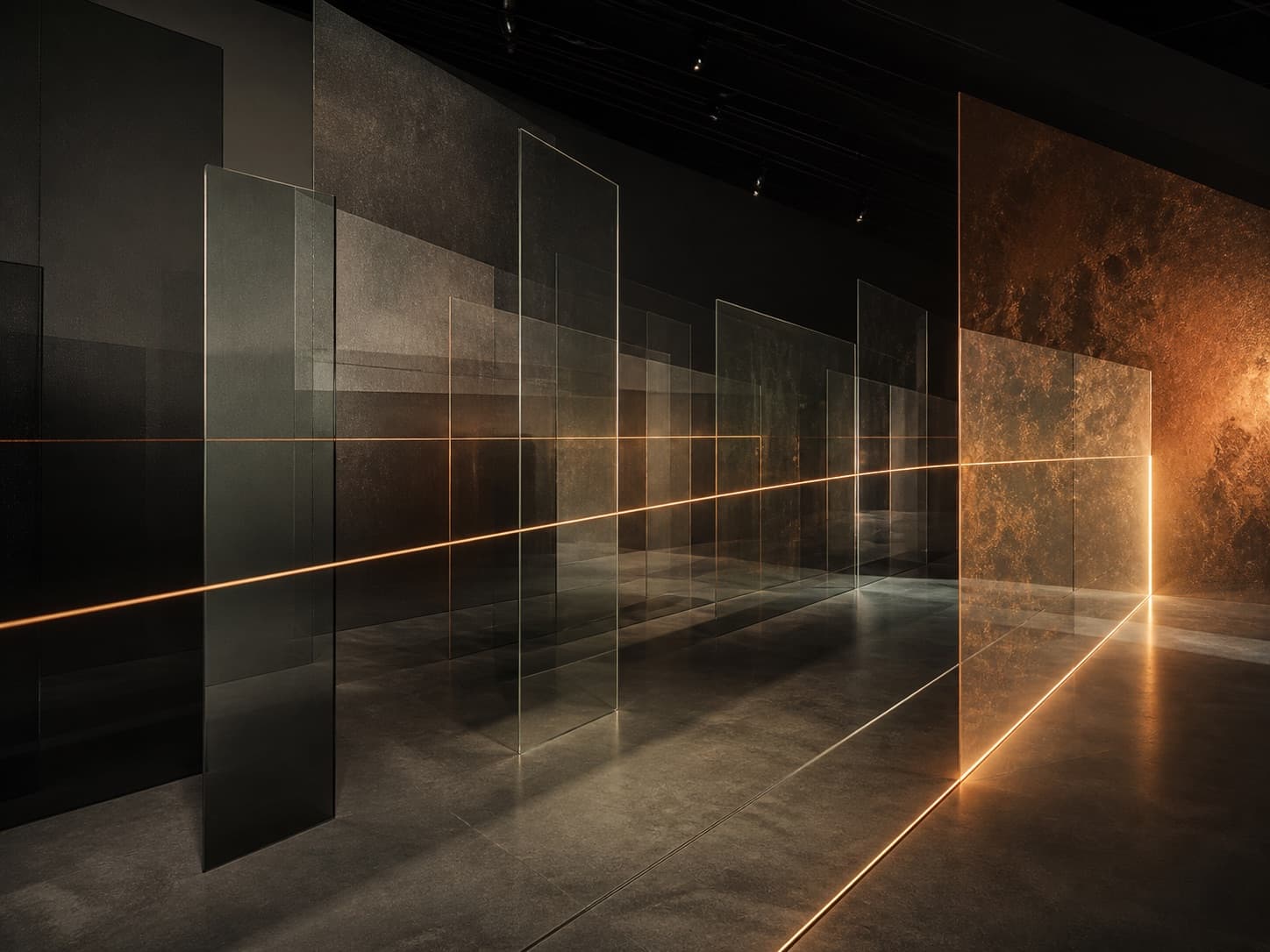 Layered glass and reflected city structures